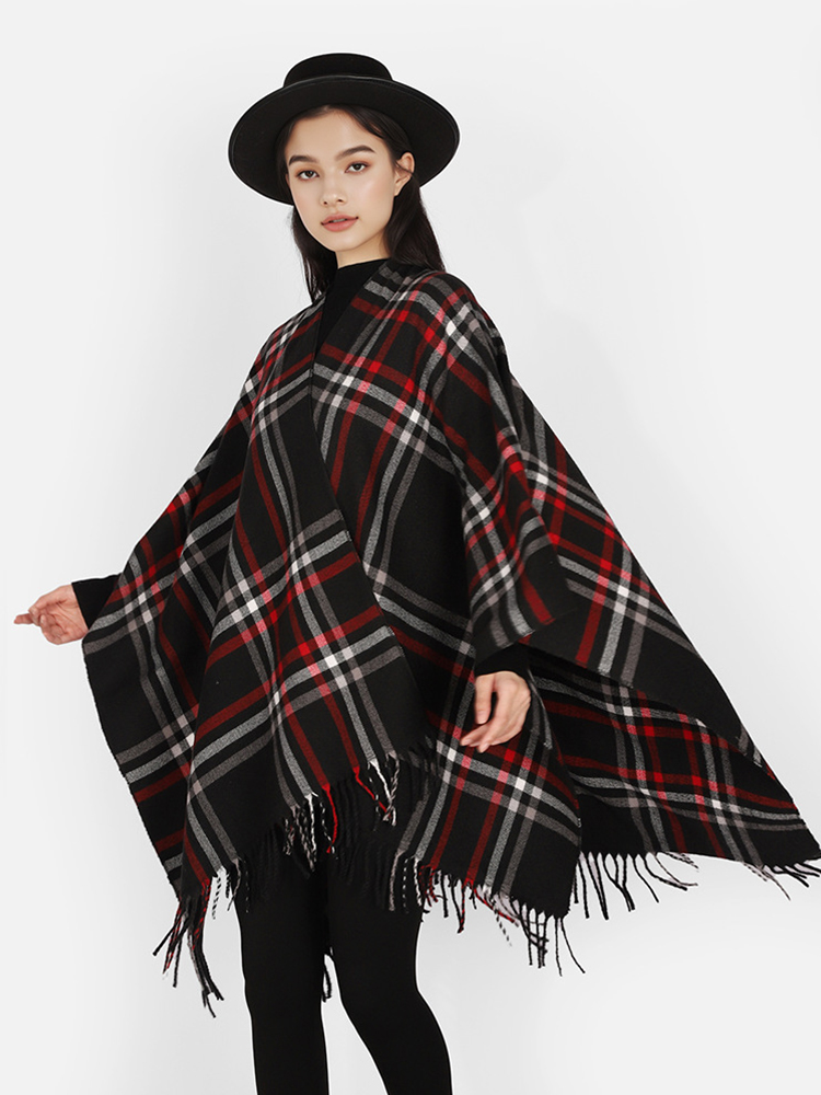 Mens Fashion Poncho - Winter Women Men Scarf Layers Poncho