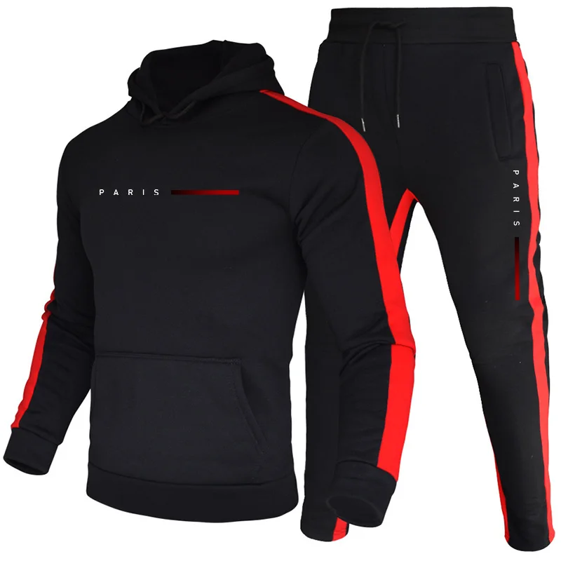 Mens Fashion Trend - Paris Fashion Men's Hoodies Set Daily