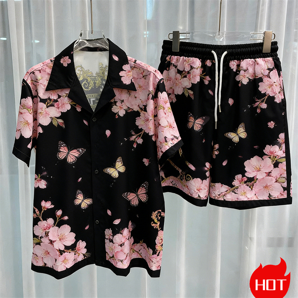 Mens Fashion Trend - Digital printed men's set fashion two-piece
