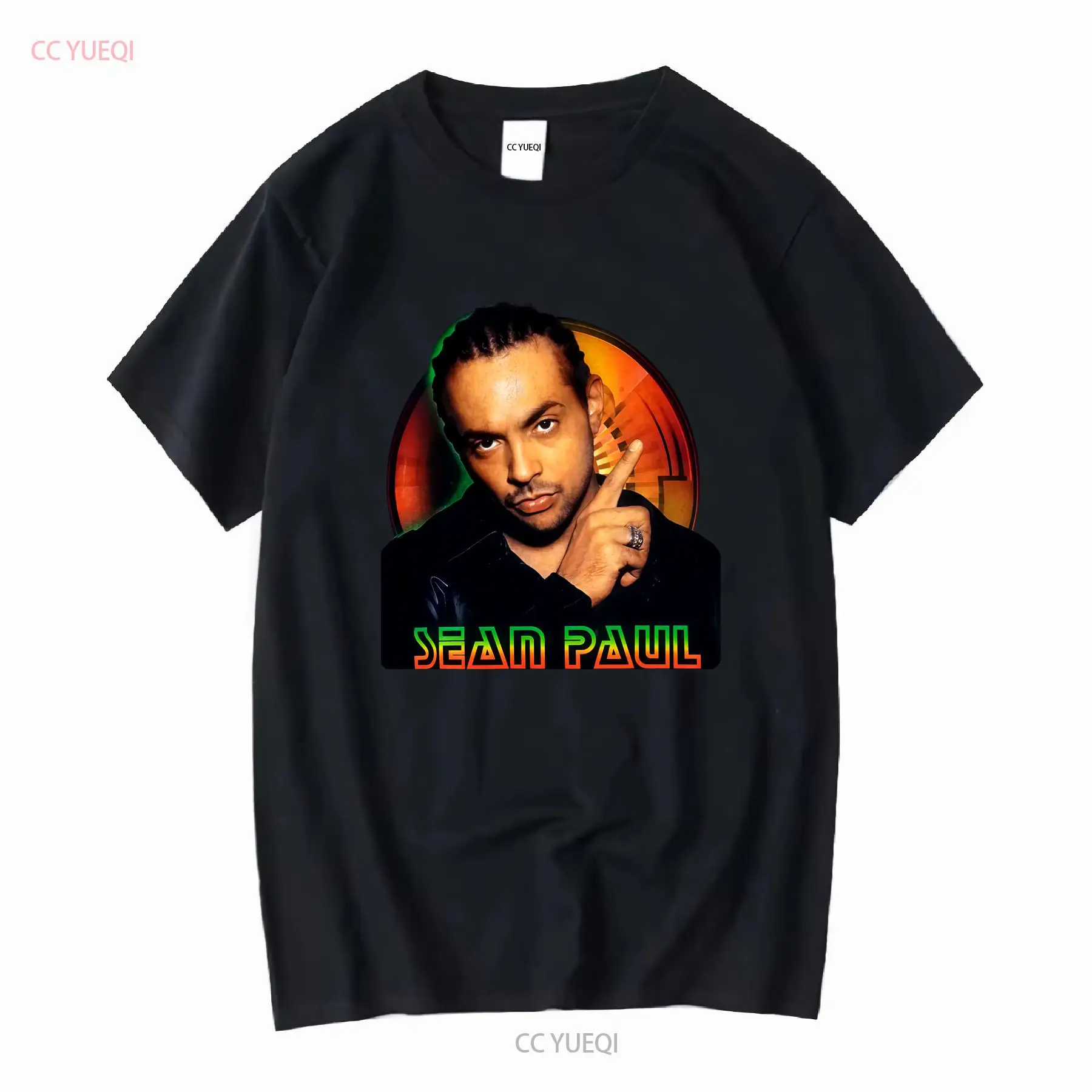 Mens Fashion Black Shirt - RAPPER Sean Paul black T shirt