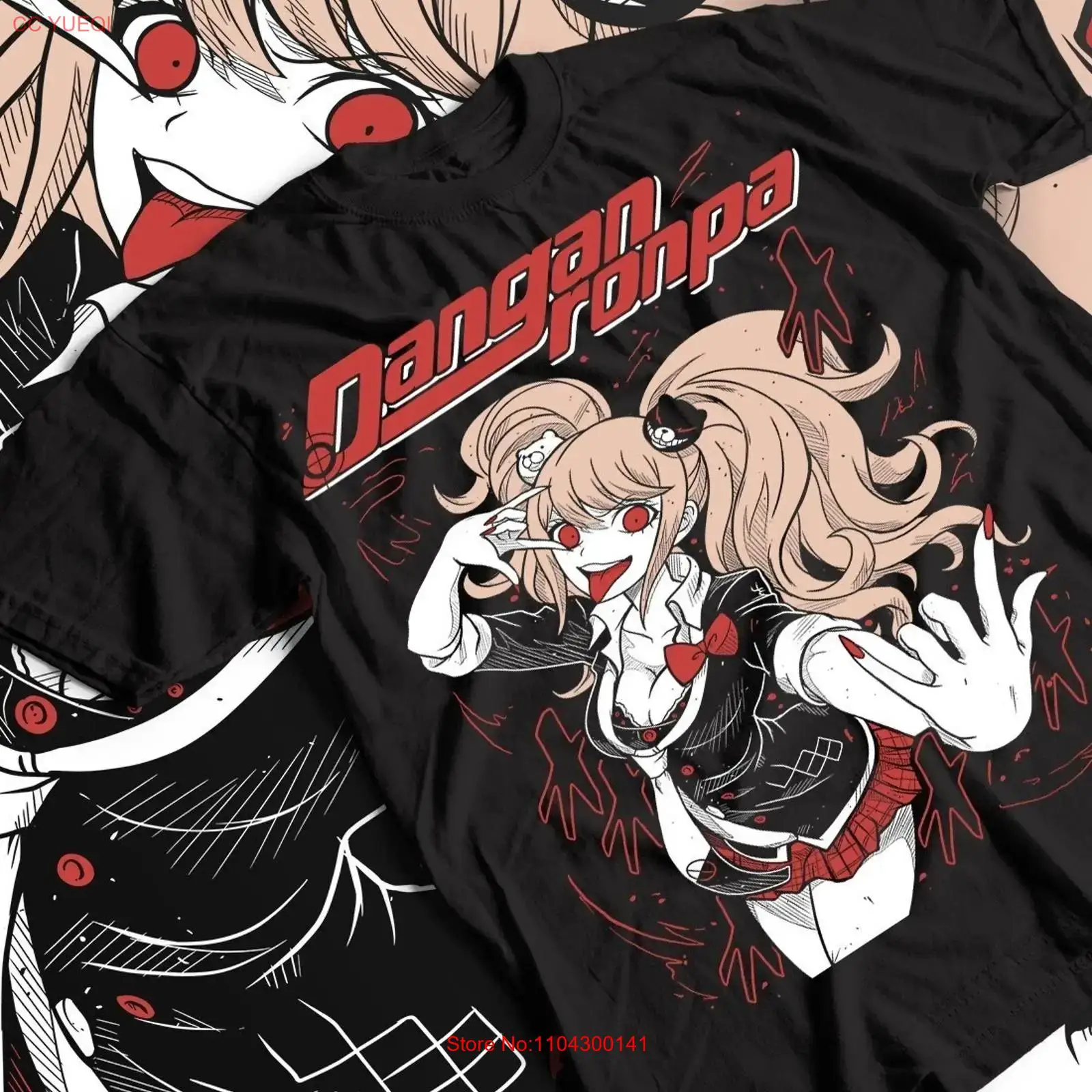 Mens Fashion Black Shirt - Anime T Shirt Junko Enoshima Danganronpa