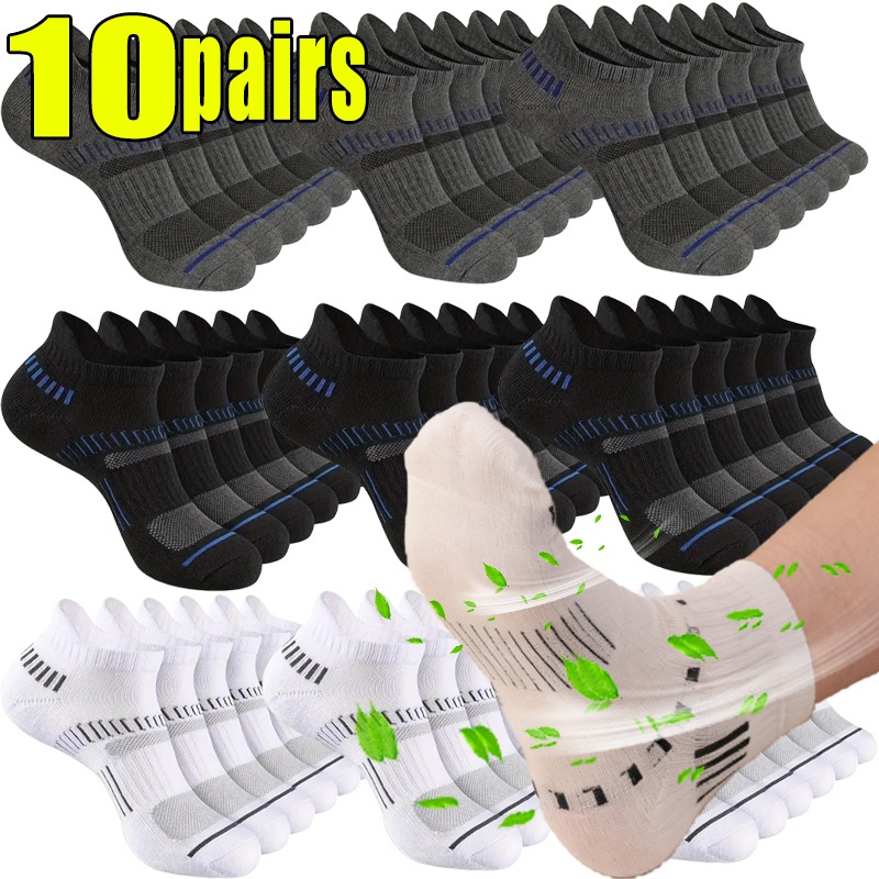 Socks Ankle Men - 1-10pairs Breathable Mesh Men Socks Cotton