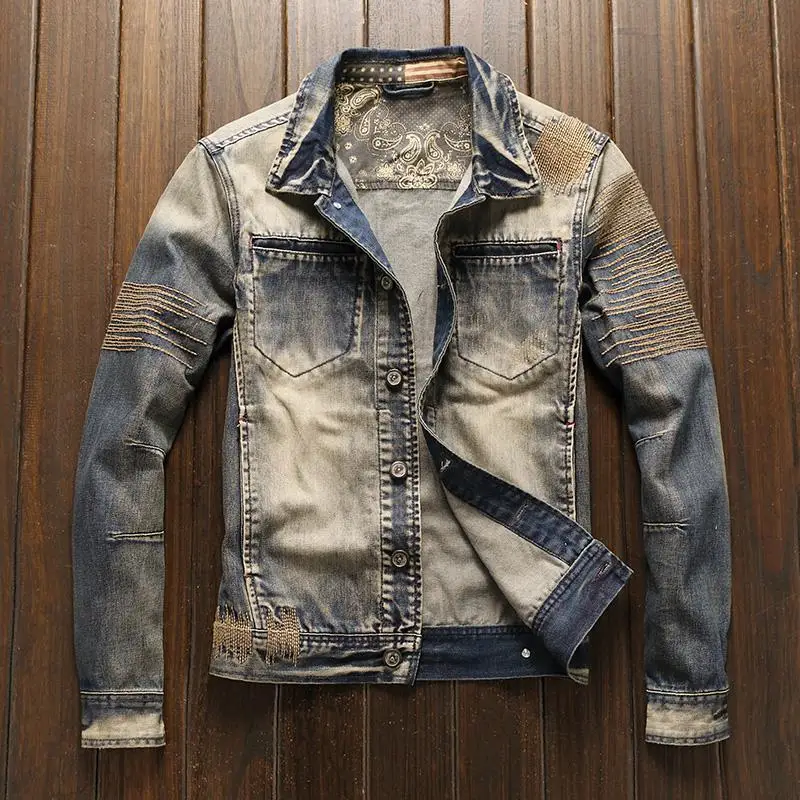 Men'S Fashion Korea - Cowboy Coat for Men Autumn Korea