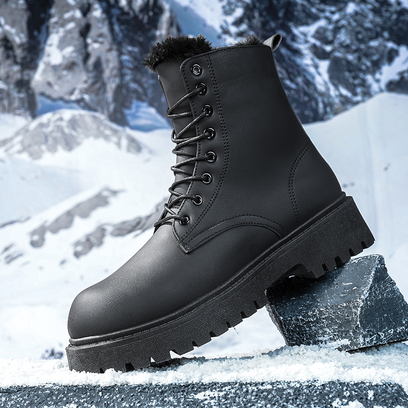 Men'S Fashion Plus - Men's warm plush high-top boots winter