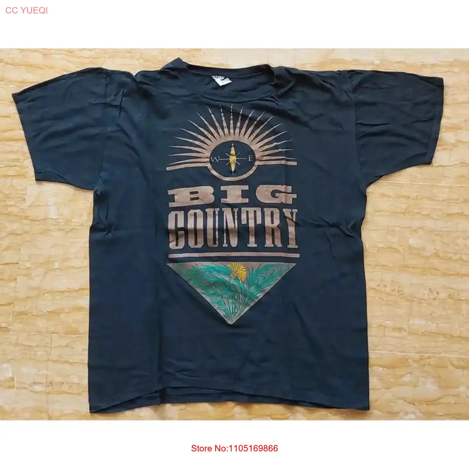 Mens Fashion Black Shirt - BIG COUNTRY vintage '83 black T