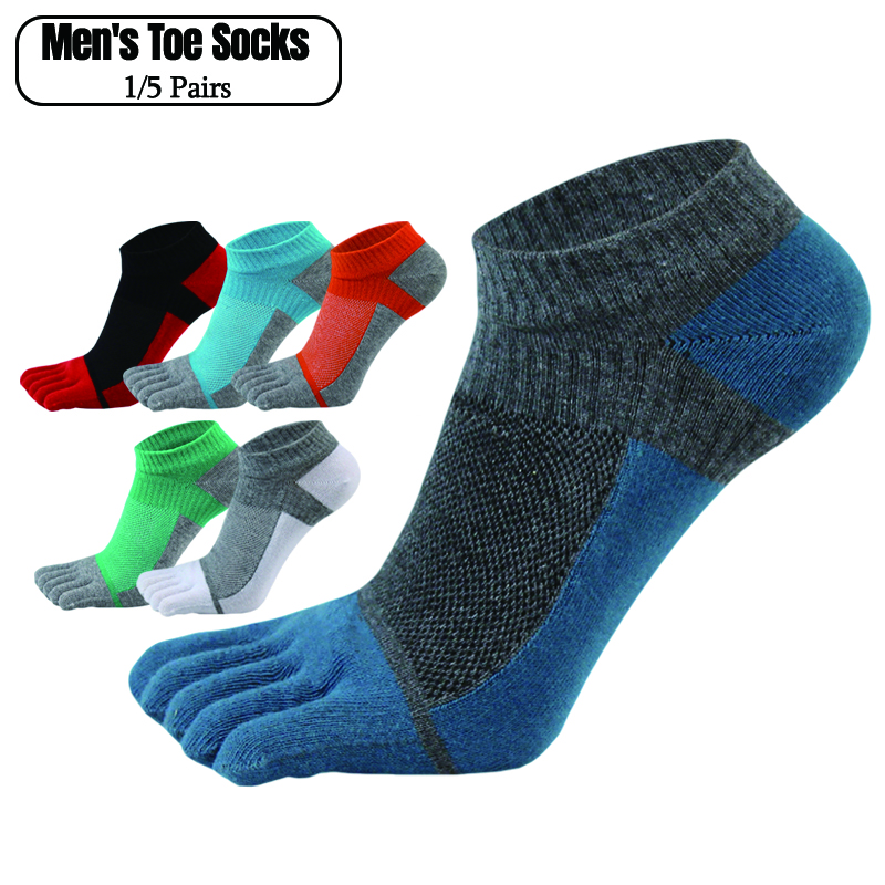 Socks Ankle Men - 1/5 Pairs Summer Toe Ankle Socks