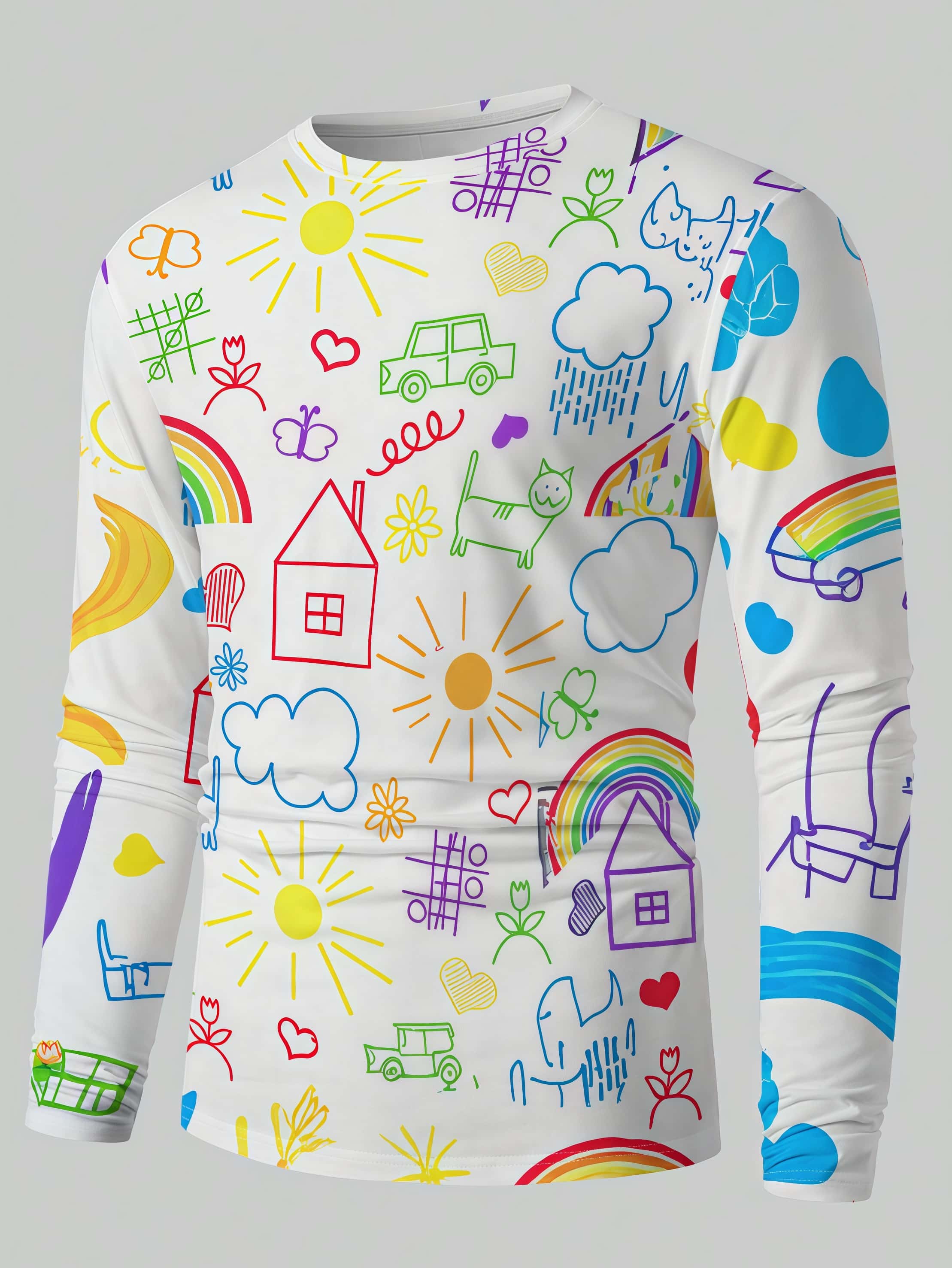Mens Fashion Trend - 2026 New Dopamine Color Graffiti 3D