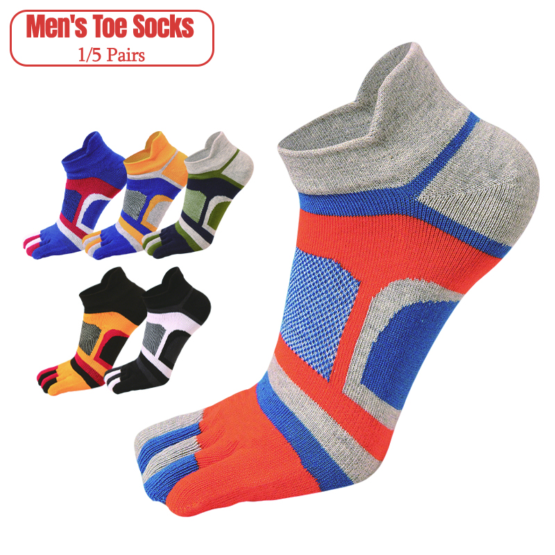 Socks Ankle Men - 1/5 Pairs Men’s Five-Toe Athletic Ankle