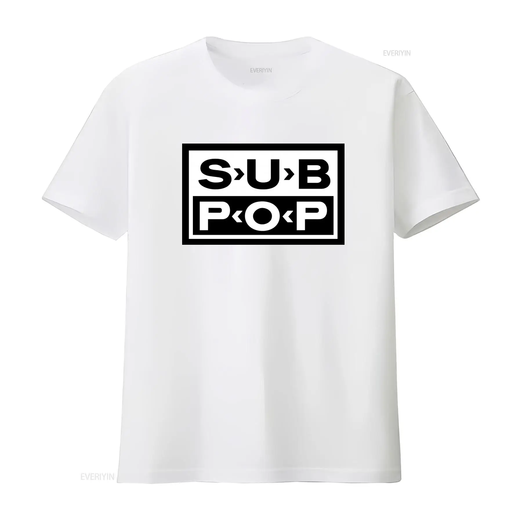 Sub Pop Logo T Shirt Black wit - Mens Fashion Black Shirt review and price
