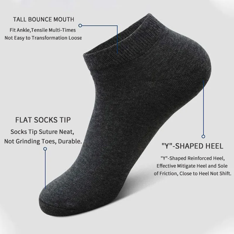 5 Pairs Unisex Casual Plain Co - Socks Ankle Men review and price