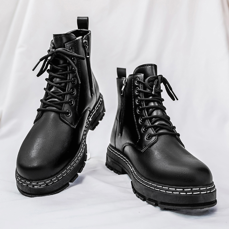 Men's 4-Season Black Patent Le - Fashion Men'S Boots review and price