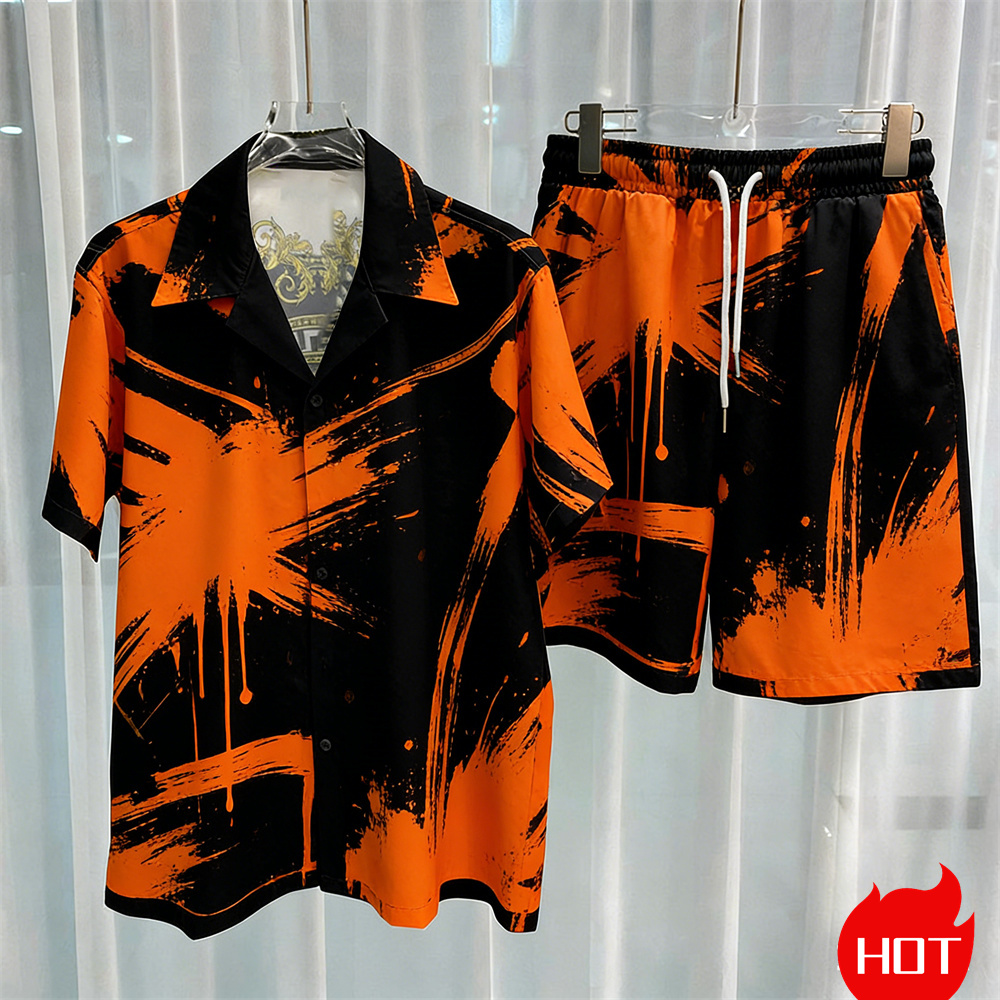 Digital printed men's set fash - Mens Fashion Trend review and price