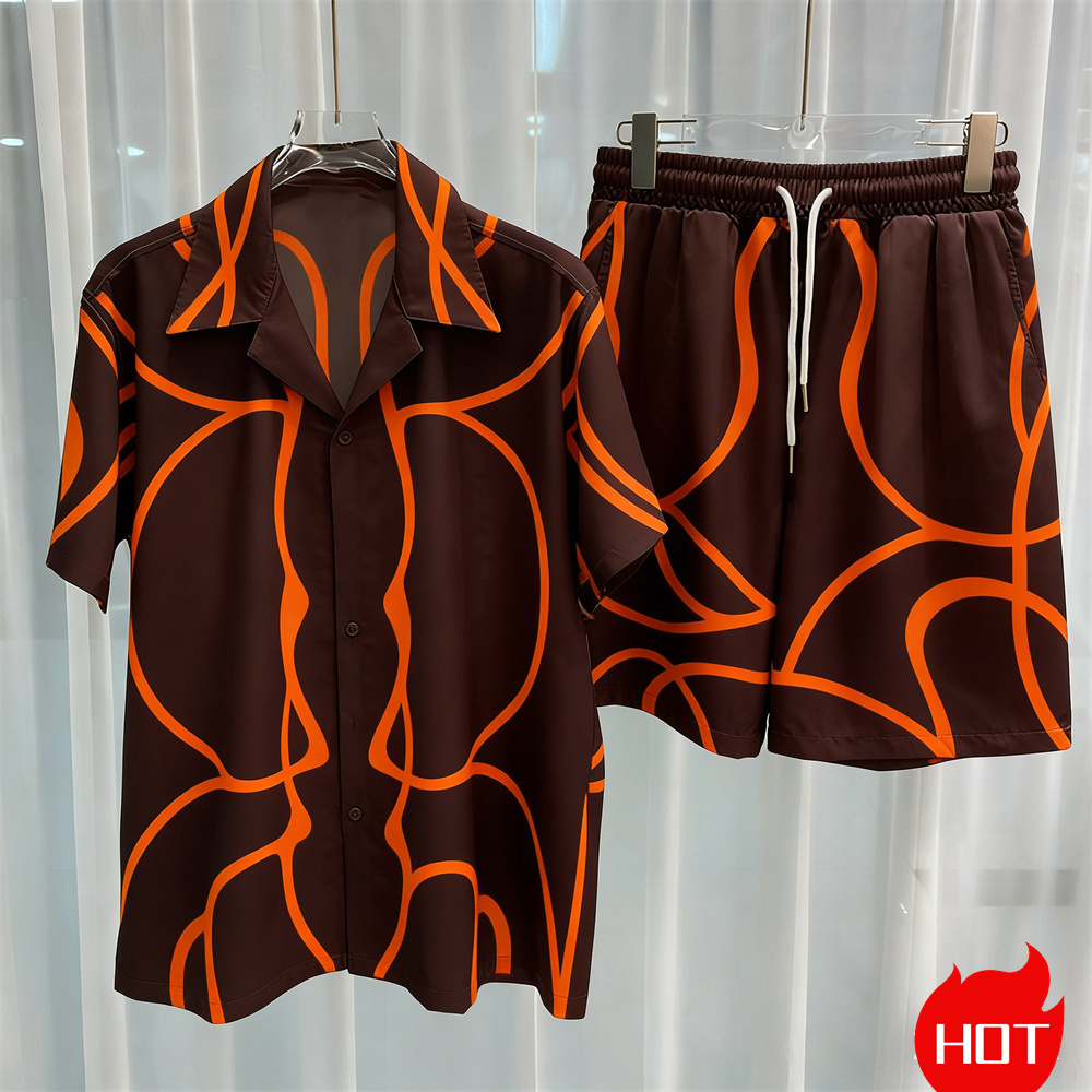 Digital printed men's set fash - Mens Fashion Trend review and price
