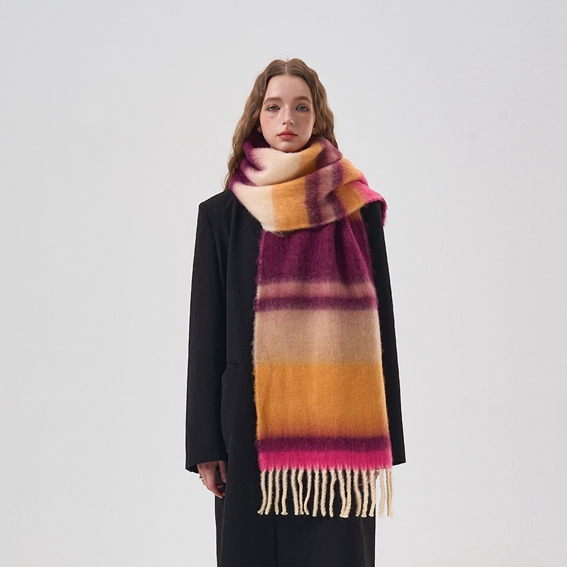 New Winter Rainbow Plaid Brush - Mens Fashion Poncho review and price
