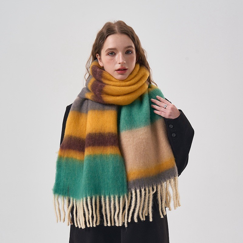 New Winter Rainbow Plaid Brush - Mens Fashion Poncho review and price