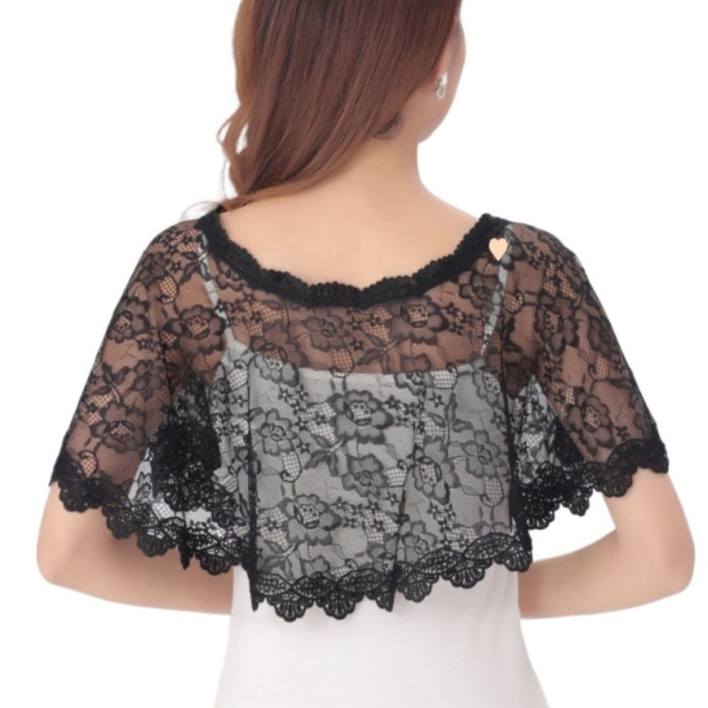 Fashion Hollow Out Lace Cover  - Mens Fashion Poncho review and price