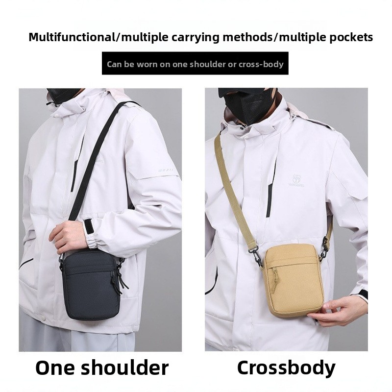 Simple solid color canvas mini - Crossbody Bag Men review and price