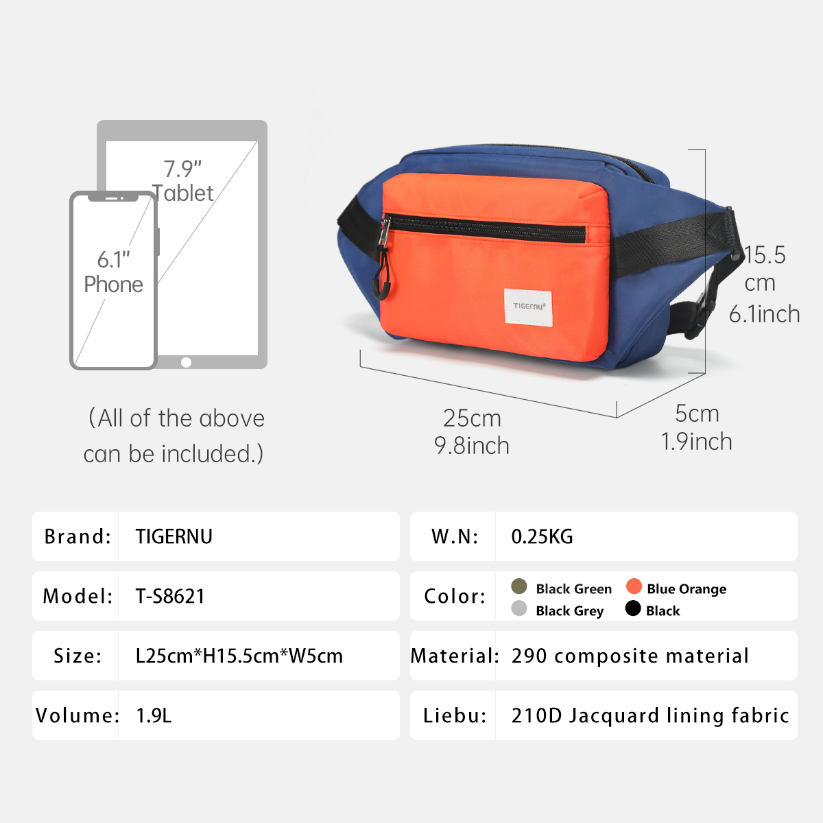 Tigernu  Chest Bag For Men 7.9 - Crossbody Bag Men review and price