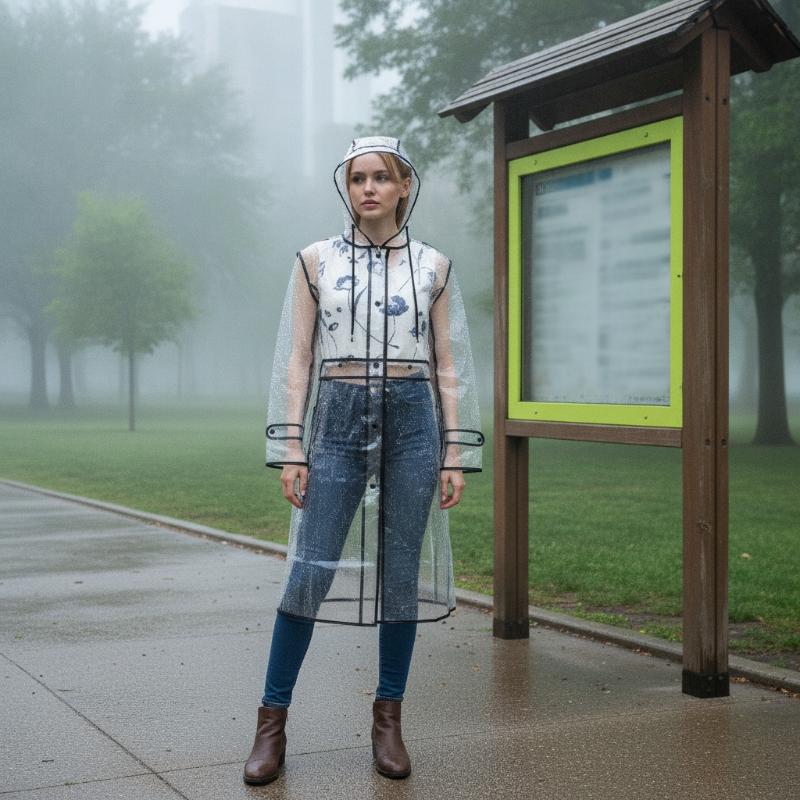 Transparent PVC Fashion Rain P - Mens Fashion Poncho review and price