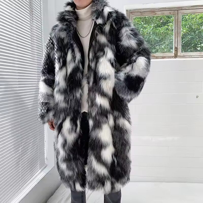 Winter Hip Hop Long Faux Fur C - Men'S Fashion Korea review and price