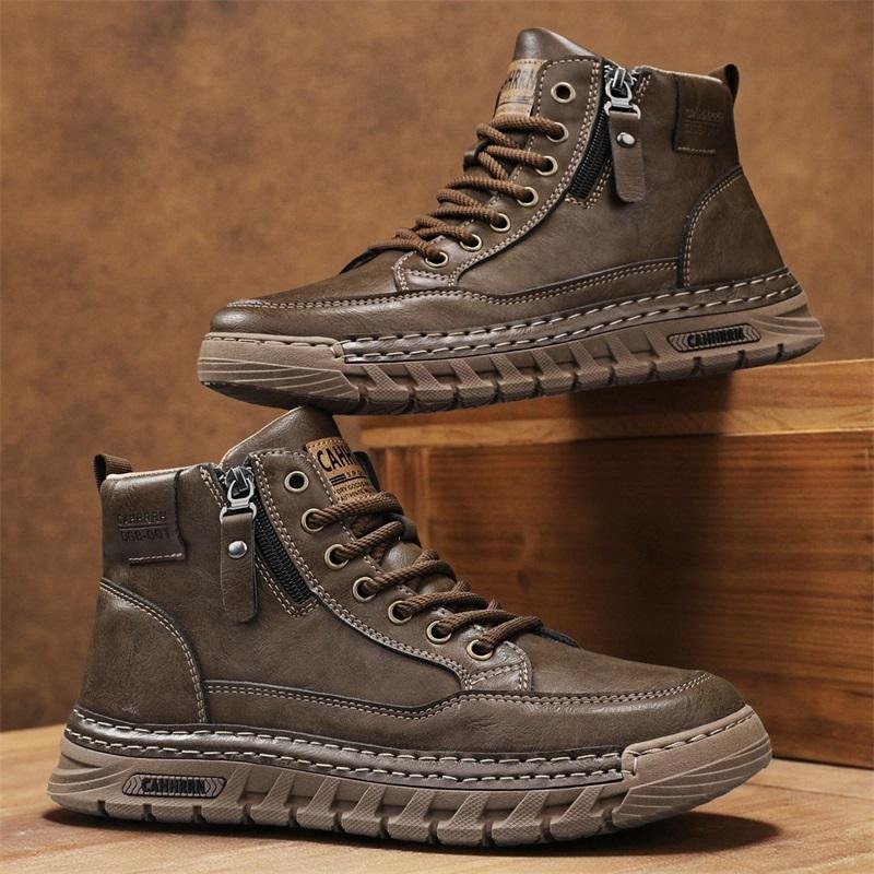 Men Leather High Top Ankle Boo - Fashion Men'S Boots review and price
