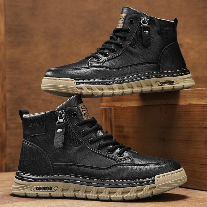 Men Leather High Top Ankle Boo - Fashion Men'S Boots review and price