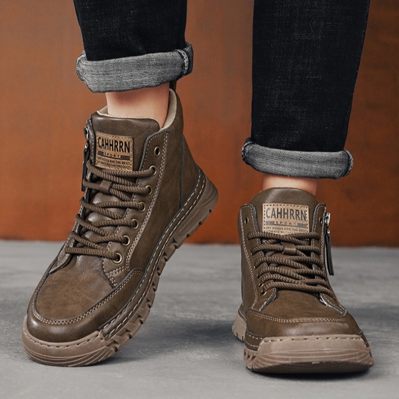 Men Leather High Top Ankle Boo - Fashion Men'S Boots review and price