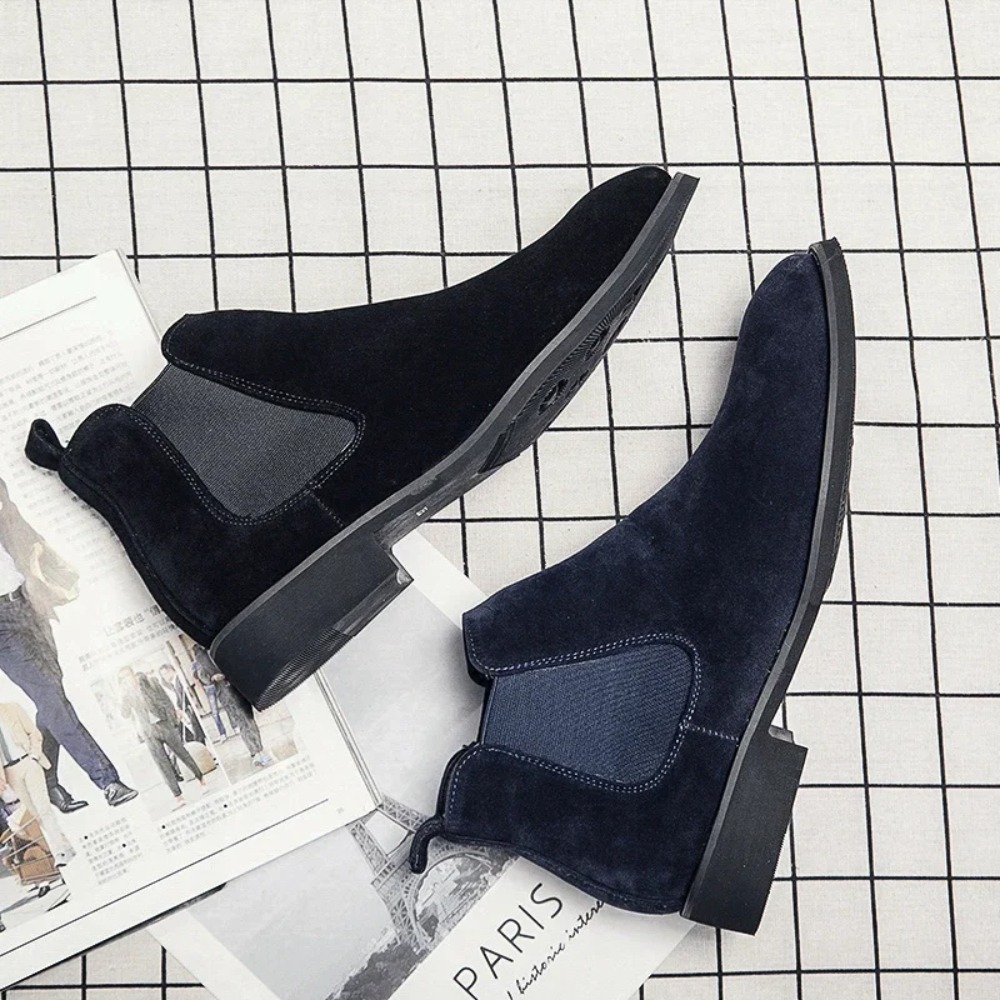 Chelsea Boots Men Blue Faux Su - Fashion Men'S Boots review and price
