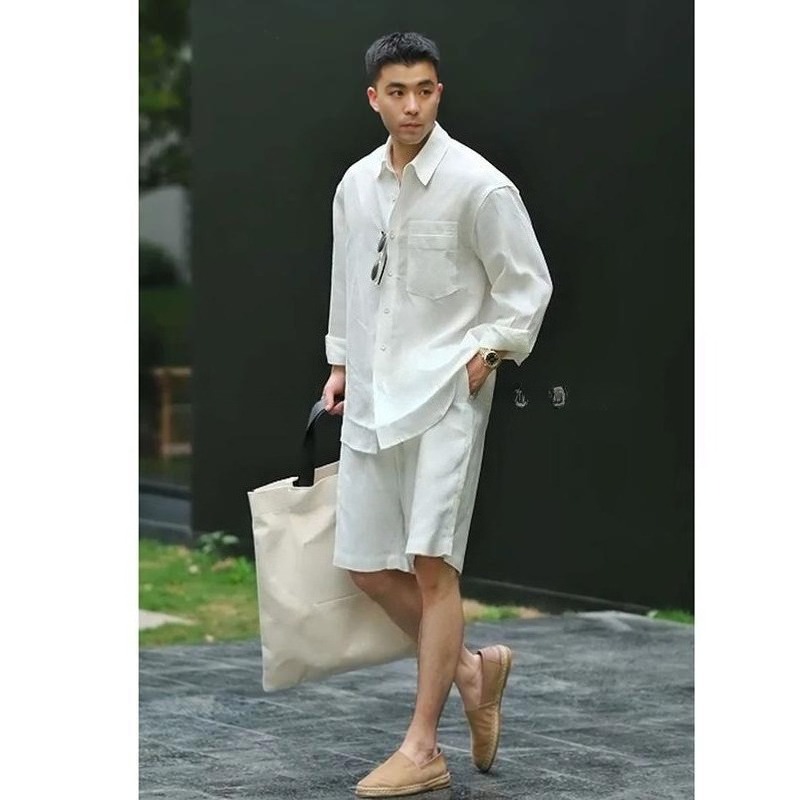 Summer Casual Set Lyocell Line - Mens Fashion Suits review and price