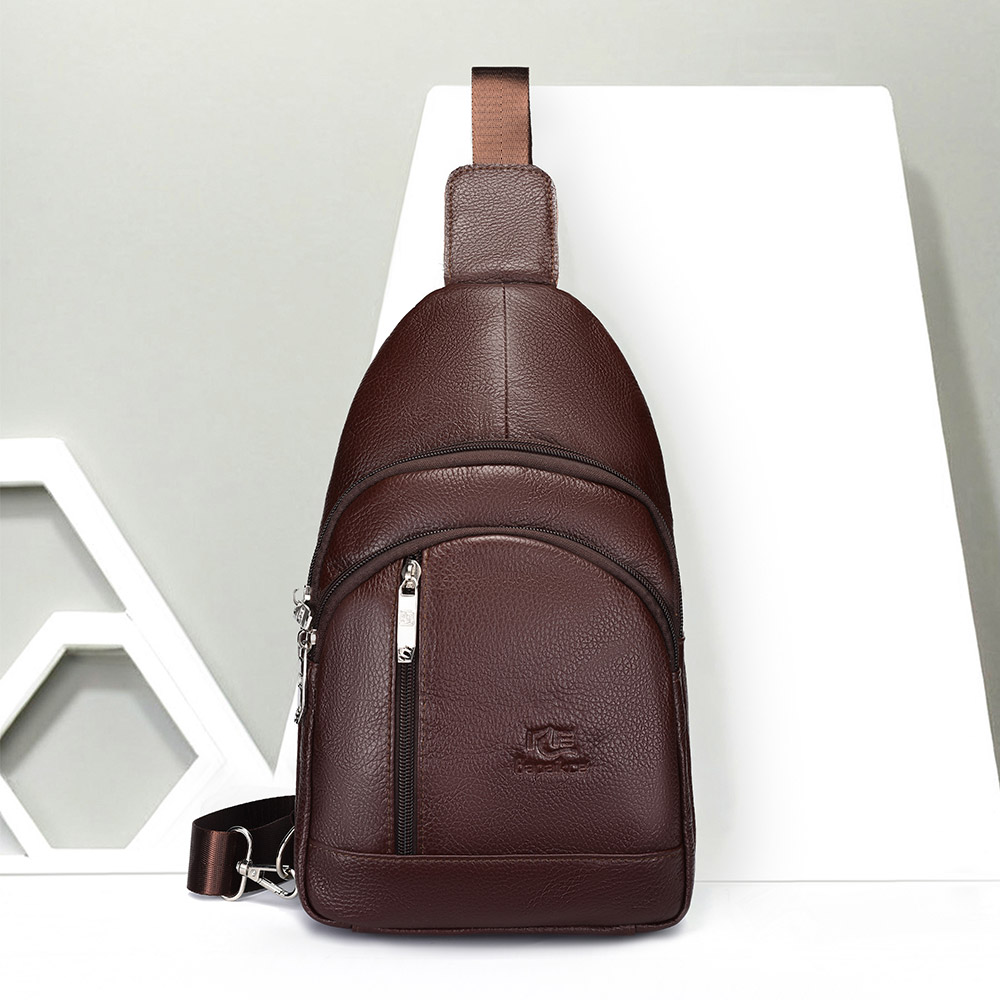 Men's Genuine Leather Chest Ba - Crossbody Bag Men review and price