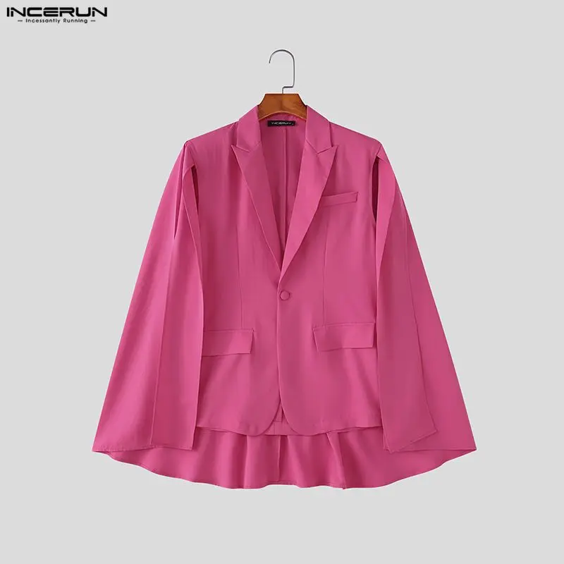 INCERUN Men's Irregular Blazer - Mens Fashion Poncho review and price