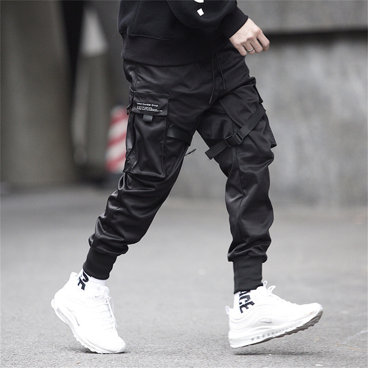 Black Hip Hop Cargo Pants Summ - Men'S Fashion Korea review and price