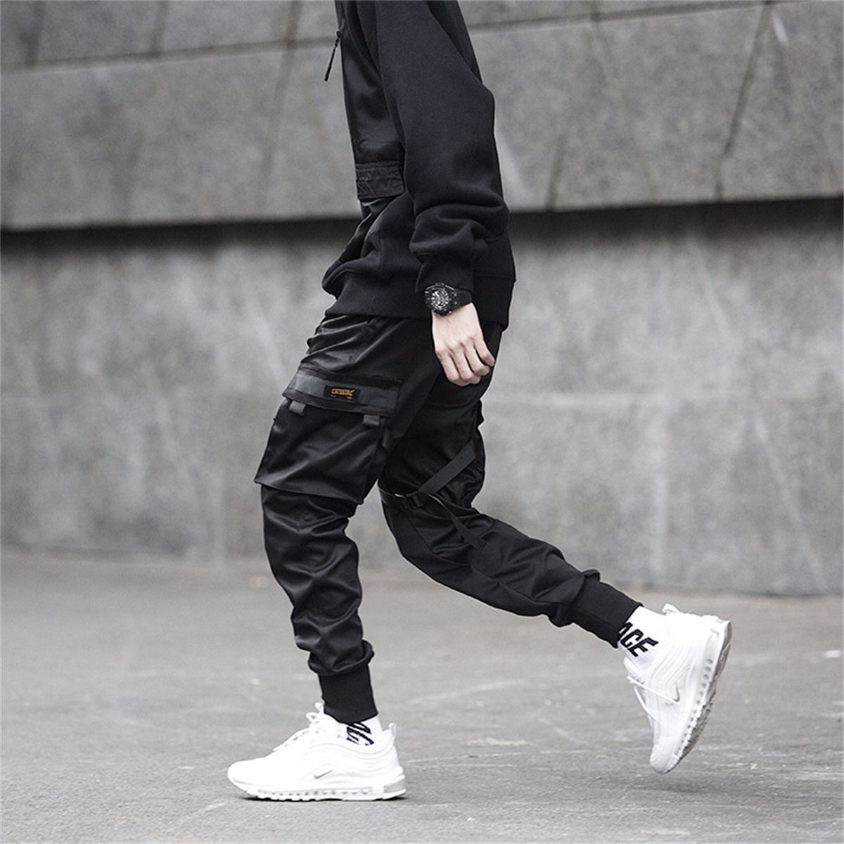 Black Hip Hop Cargo Pants Summ - Men'S Fashion Korea review and price