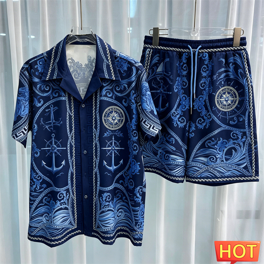 Sailor Pattern Men's Shirt Set - Mens Fashion Suits review and price