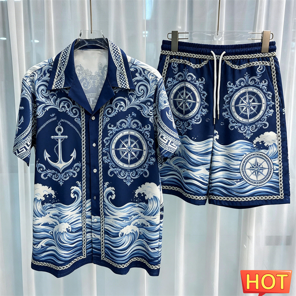Sailor Pattern Men's Shirt Set - Mens Fashion Suits review and price