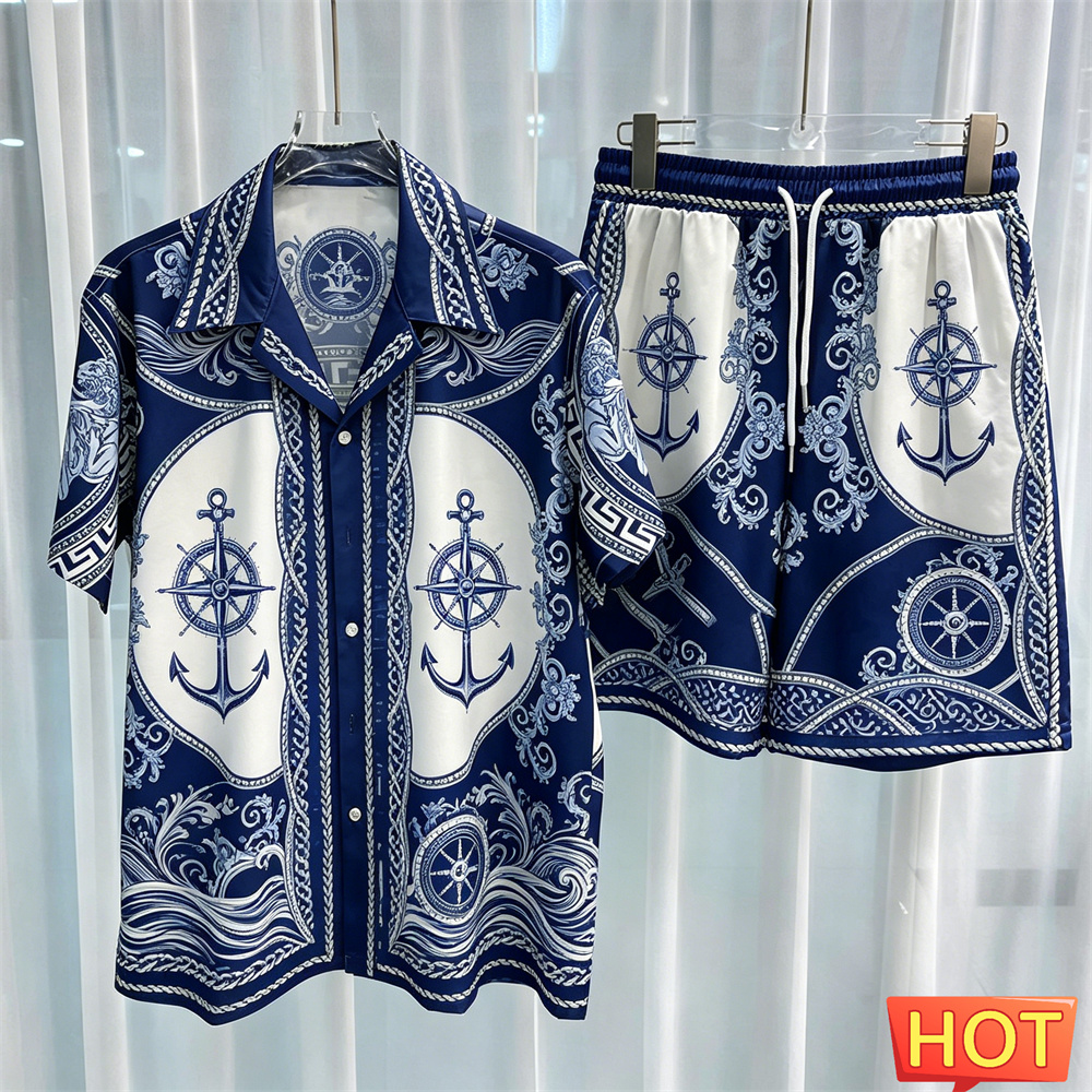 Sailor Pattern Men's Shirt Set - Mens Fashion Suits review and price