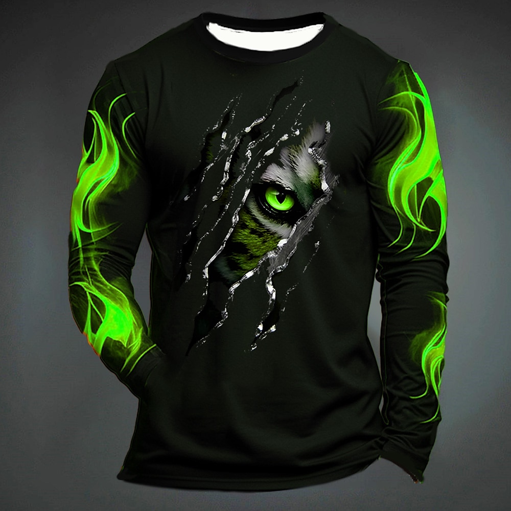 Funny Tiger Print T Shirt For  - Mens Fashion Trend review and price