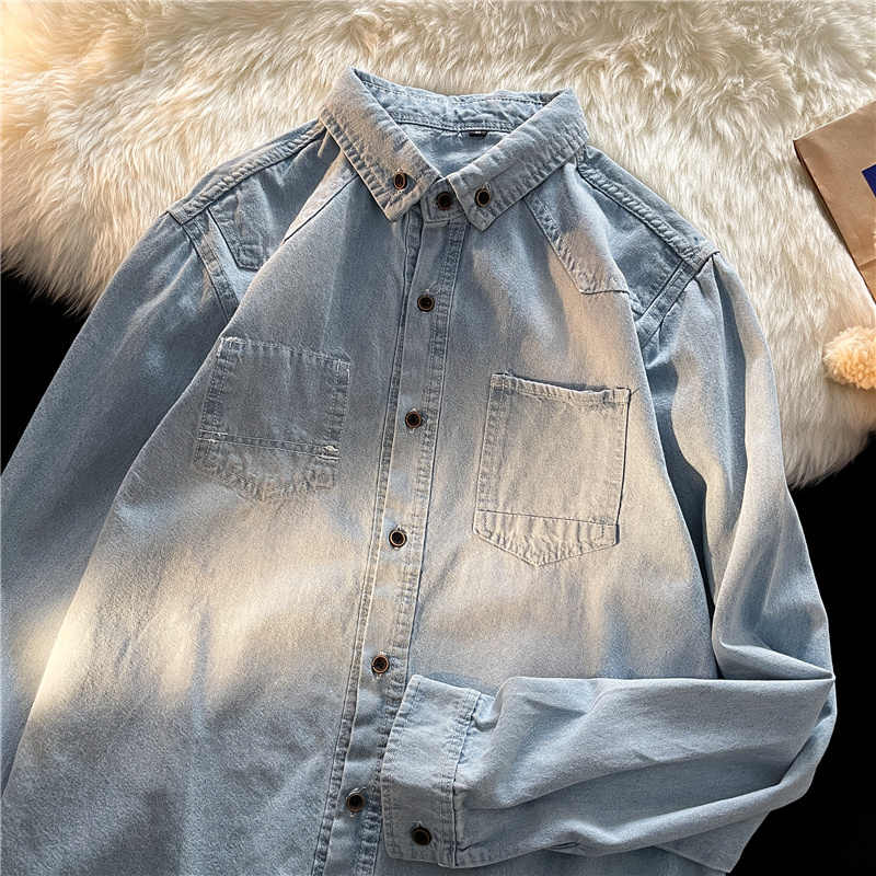 Korean Style Denim Shirts Wome - Men Fashion Korean Style review and price