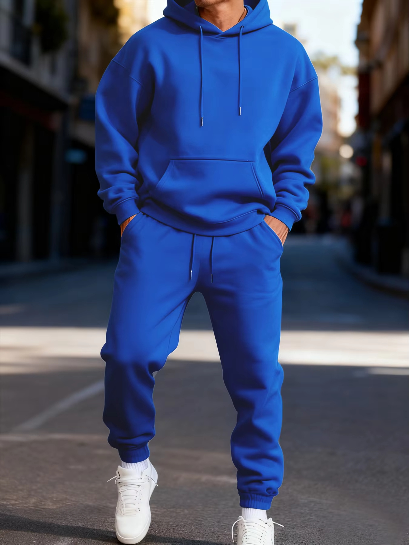 Man's Hoodie Set Winter Solid  - Mens Fashion Suits review and price