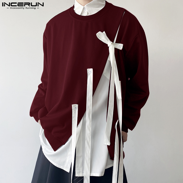 INCERUN Tops 2024 Korean Style - Men Fashion Korean Style review and price
