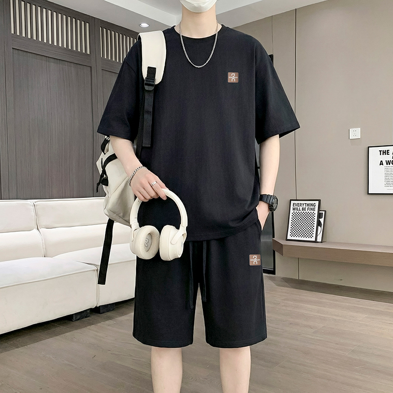 【T-Shirt + 5-Point Shorts】Men' - Mens Fashion Suits review and price