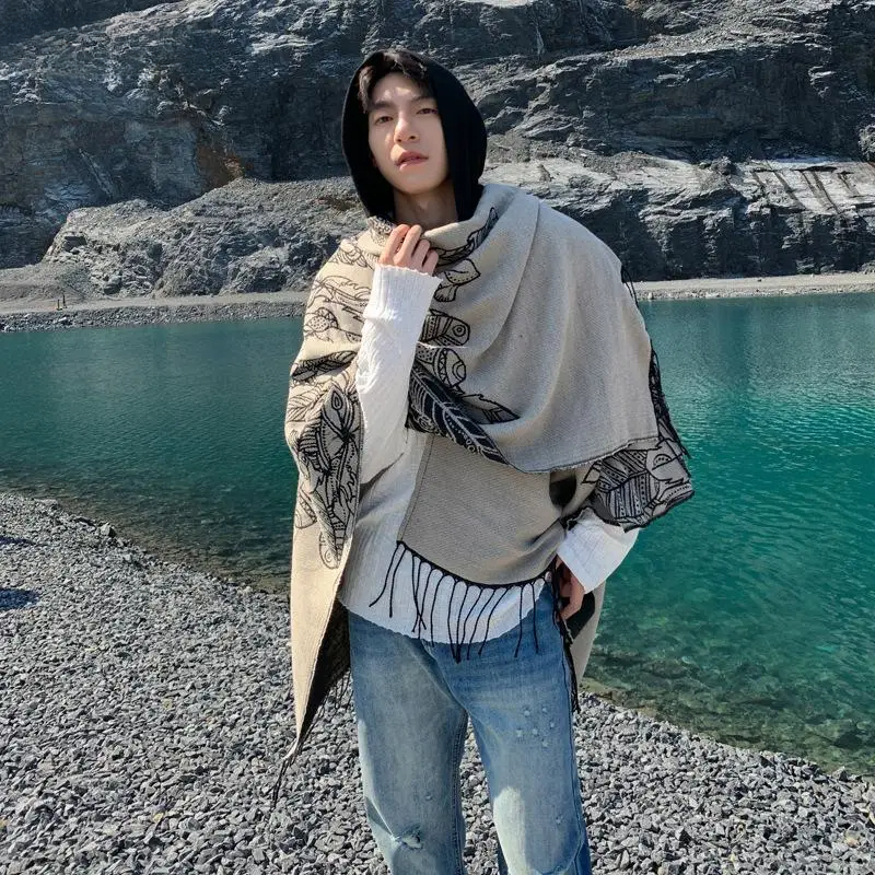Vintage Tassel Cape Coat Fring - Mens Fashion Poncho review and price