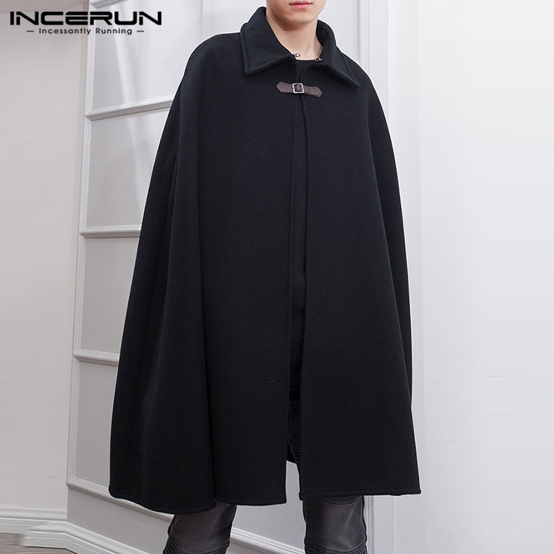 Fashion Men's Cloak Coats Lape - Mens Fashion Poncho review and price