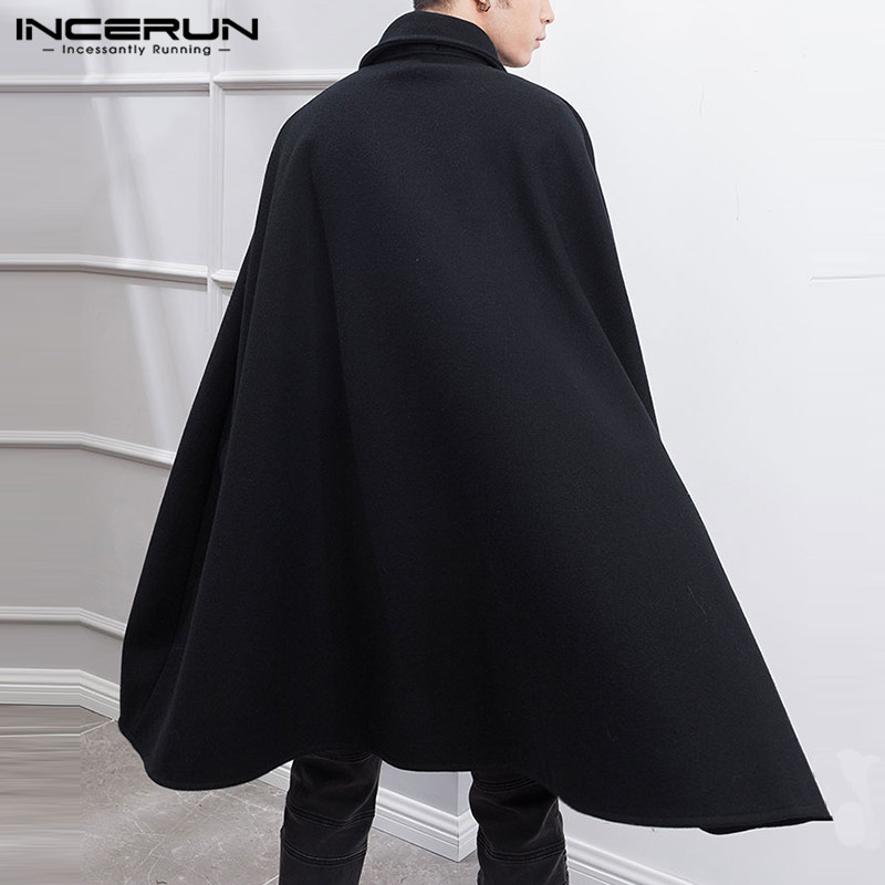 Fashion Men's Cloak Coats Lape - Mens Fashion Poncho review and price