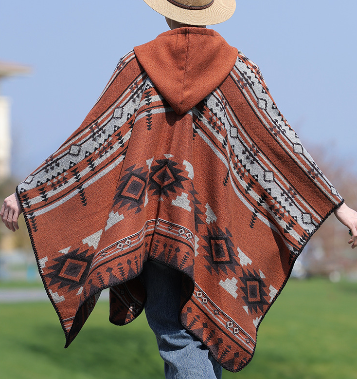 Man Poncho Imitate Cashmere Al - Mens Fashion Poncho review and price