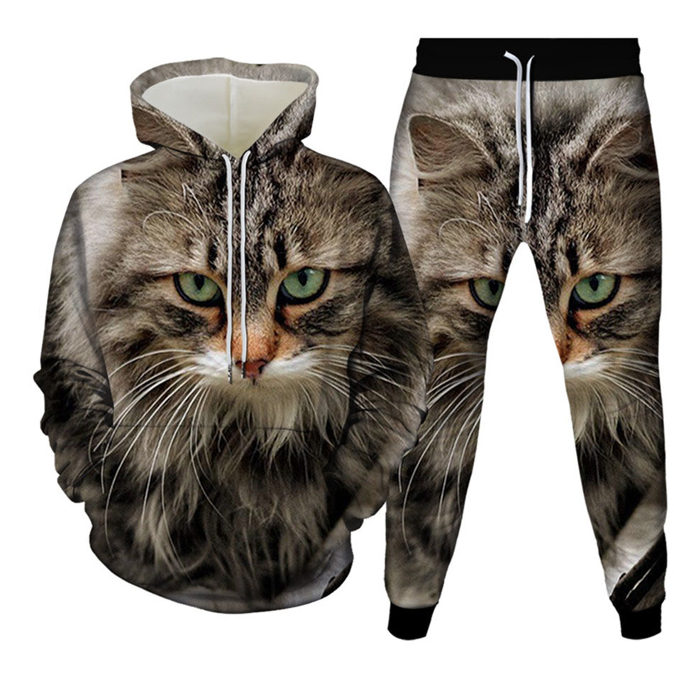 Autumn Funny Animal Cat 3D Pri - Mens Fashion Suits review and price