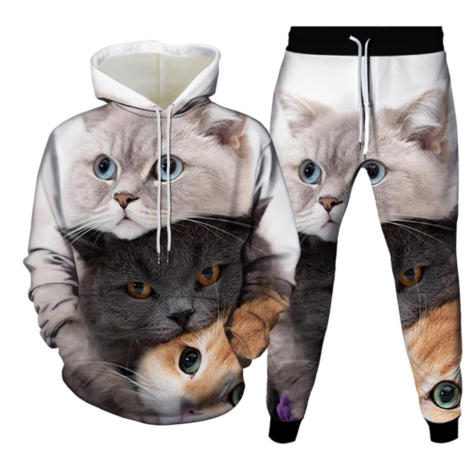 Autumn Funny Animal Cat 3D Pri - Mens Fashion Suits review and price
