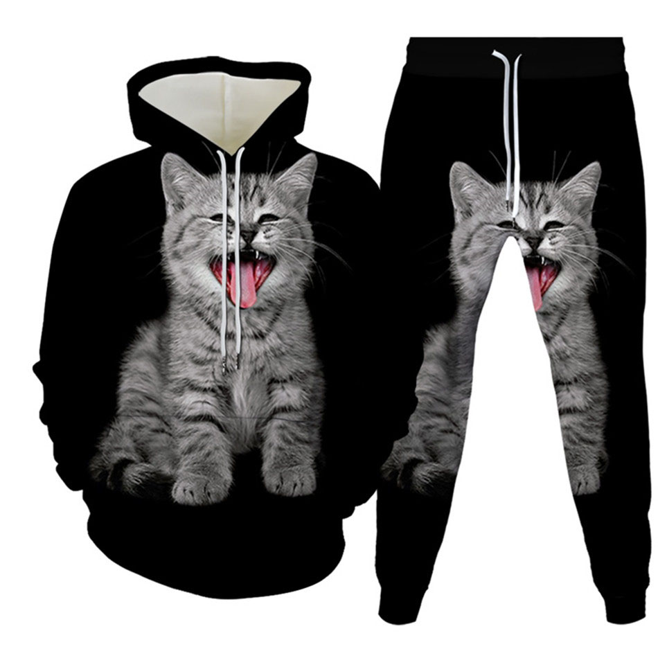 Autumn Funny Animal Cat 3D Pri - Mens Fashion Suits review and price