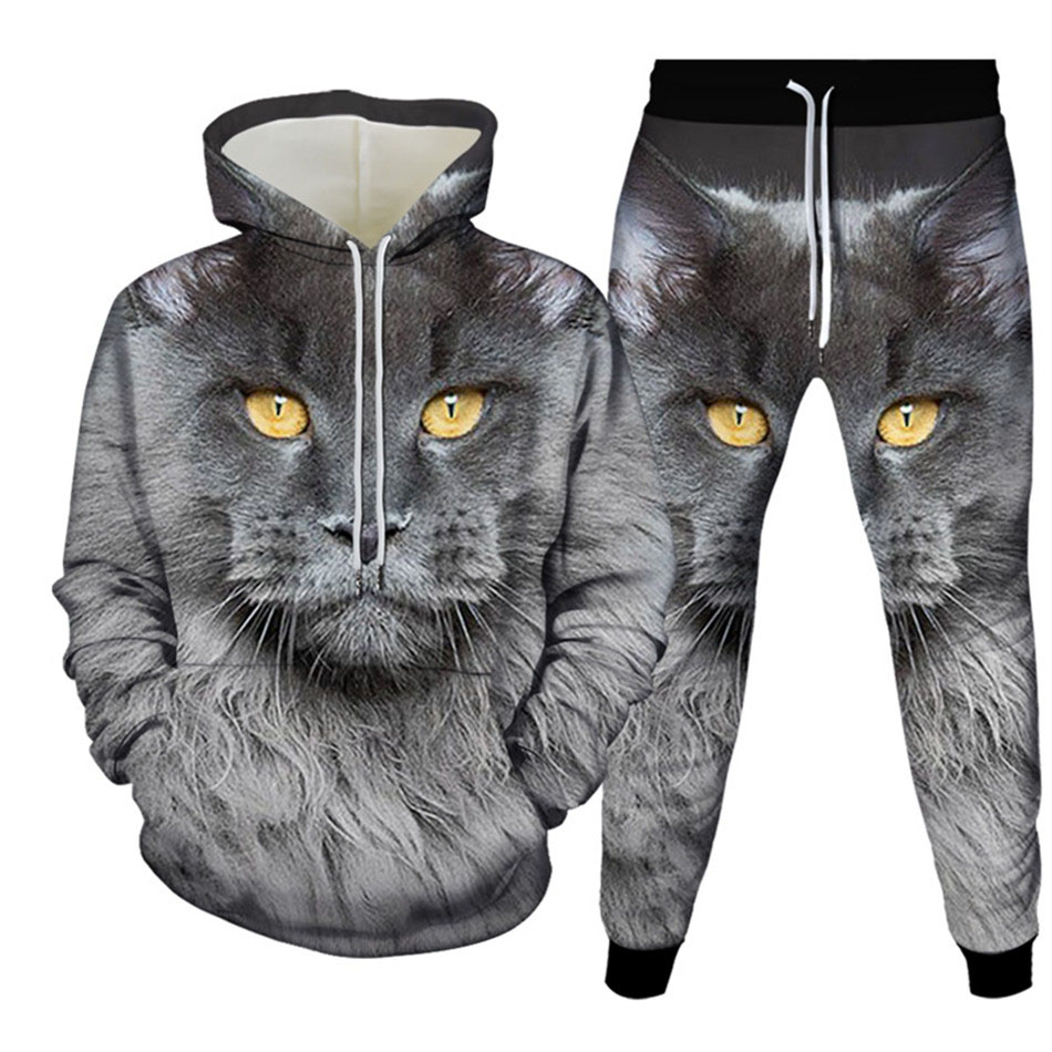 Autumn Funny Animal Cat 3D Pri - Mens Fashion Suits review and price