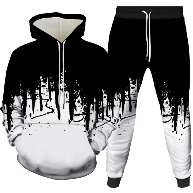Ink Painting 3D Printed Hoodie - Mens Fashion Suits review and price